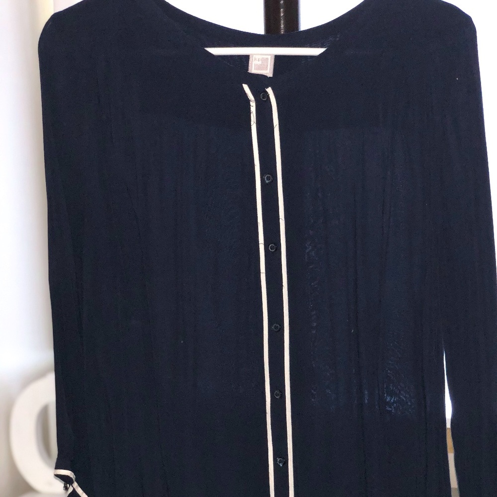 Blue buttoned blouse